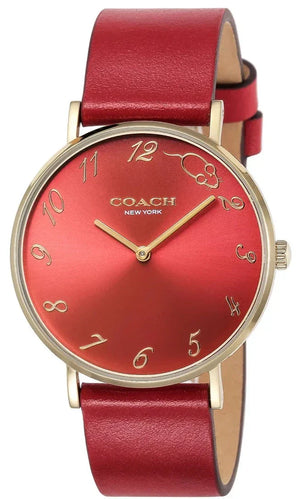 Coach Perry Red Dial Red Leather Strap Watch for Women - 14503486 Authentic Buy Shop Now