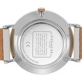 Coach Perry Blue Mother of Pearl Dial White Leather Strap Watch for Women - 14503270 Authentic Buy Shop Now