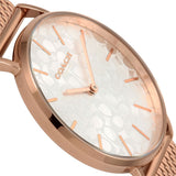 Coach Perry Silver Dial Rose Gold Mesh Bracelet Watch for Women - 14503386 Authentic Buy Shop Now