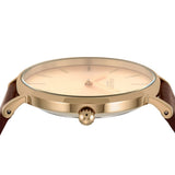 Coach Perry Analog Gold Dial Brown Leather Strap Watch for Women - 14503331-C Authentic Buy Shop Now