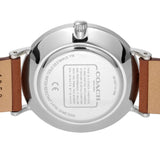 Coach Perry Silver Dial Brown Leather Strap Watch for Women - 14503120 Authentic Buy Shop Now