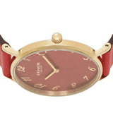 Coach Perry Red Dial Red Leather Strap Watch for Women - 14503722 Authentic Buy Shop Now