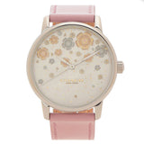 Coach Perry Silver Dial Pink Leather Strap Watch For Women - 14503325 Authentic Buy Shop Now