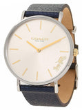 Coach Perry White Dial Blue Leather Strap Watch for Women - 14503156 Authentic Buy Shop Now