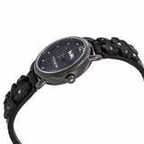 Coach Delancey Black Dial Black Leather Strap Watch For Women - 14502816 Authentic Buy Shop Now