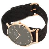 Daniel Wellington Classic Cornwall Black Dial Black NATO Strap Watch For Women - DW00100150 Authentic Buy Shop Now