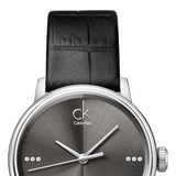 Calvin Klein Grey Dial Black Leather Strap Watch for Women - K2Y2Y1CU Authentic Buy Shop Now