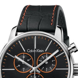 Calvin Klein City Chronograph Black Dial Black Leather Strap Watch for Men - K2G271C1 Authentic Buy Shop Now