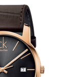 Calvin Klein City Chronograph Brown Dial Brown Leather Strap Watch for Men - K2G2G6G3 Authentic Buy Shop Now