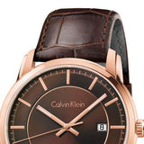 Calvin Klein Infinity Brown Dial Brown Leather Strap Watch for Men - K5S346GK Authentic Buy Shop Now