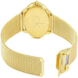 Calvin Klein Minimal Silver Dial Gold Mesh Bracelet Watch for Women - K3M22526 Authentic Buy Shop Now
