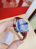 Calvin Klein Rebel Blue Maroon Dial Maroon Leather Strap Watch for Women - K8P231UN Authentic Buy Shop Now