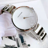 Calvin Klein Wavy Silver Dial Silver Steel Strap Watch for Women - K9U23146 Authentic Buy Shop Now