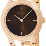 Calvin Klein Class Brown Dial Rose Gold Steel Strap Watch for Women - K6R2362K Authentic Buy Shop Now