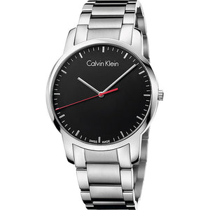 Calvin Klein City Black Dial Silver Steel Strap Watch for Men - K2G2G141 Authentic Buy Shop Now