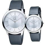 Calvin Klein Minimalist White Dial Black Leather Strap Watch for Men - K3M211C6 Authentic Buy Shop Now