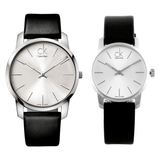 Calvin Klein City Silver Dial Black Leather Strap Watch For Women - K2G231C6 Authentic Buy Shop Now