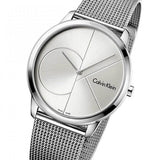 Calvin Klein Minimal Silver Dial Silver Mesh Bracelet Watch for Men - K3M2112Z Authentic Buy Shop Now