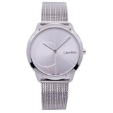 Calvin Klein Minimal Silver Dial Silver Mesh Bracelet Watch for Men - K3M2112Z Authentic Buy Shop Now