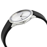 Calvin Klein Minimal Silver Dial Black Leather Strap Watch for Men - K3M221CY Authentic Buy Shop Now