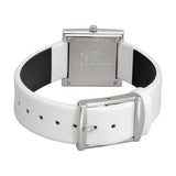 Calvin Klein Mark Silver Dial White Leather Strap Watch for Women - K3R231L6 Authentic Buy Shop Now