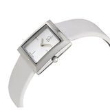Calvin Klein Mark Silver Dial White Leather Strap Watch for Women - K3R231L6 Authentic Buy Shop Now