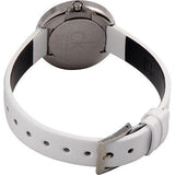 Calvin Klein Firm Silver Dial White Leather Strap Watch for Women - K3N231L6 Authentic Buy Shop Now