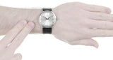 Calvin Klein Surround Silver Dial Black Leather Strap Watch for Men - K3W211C6 Authentic Buy Shop Now
