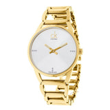 Calvin Klein Stately White Dial Gold Steel Strap Watch for Women - K3G2352W Authentic Buy Shop Now