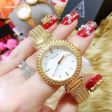 Guess Quartz White Dial Gold Steel Strap Watch For Women - W1152L2 Authentic Buy Shop Now