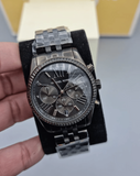 Michael Kors Lexington Chronograph Black Dial Black Steel Strap Watch For Women - MK5709 Authentic Buy Shop Now