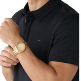 Michael Kors Janelle Chronograph Gold Dial Gold Steel Strap Watch For Men - MK8995 Authentic Buy Shop Now