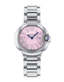 Cartier Ballon Bleu de Cartier Pink Dial Silver Steel Strap Watch for Women - W6920038 Authentic Buy Shop Now