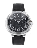 Cartier Ballon Bleu De Cartier Black Dial Black Leather Strap Watch for Men - WSBB0003 Authentic Buy Shop Now
