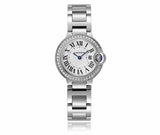 Cartier Ballon Bleu De Cartier Diamonds White Dial Silver Steel Strap Watch for Women - W4BB0015 Authentic Buy Shop Now