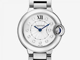 Cartier Ballon Bleu de Cartier Diamonds Silver Dial Silver Steel Strap Watch for Women - WE902073 Authentic Buy Shop Now