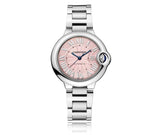 Cartier Ballon Bleu de Cartier Pink Dial Silver Steel Strap Watch for Women - WSBB0046 Authentic Buy Shop Now