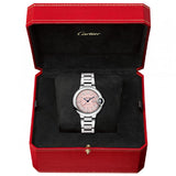 Cartier Ballon Bleu de Cartier Pink Dial Silver Steel Strap Watch for Women - WSBB0046 Authentic Buy Shop Now