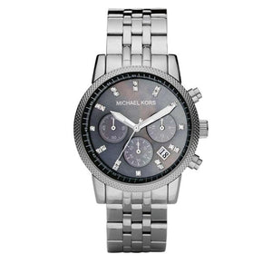 Michael Kors Jet Set Chronograph Blue Dial Silver Steel Strap Watch for Women - MK5021 Authentic Buy Shop Now