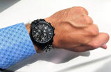 Tissot PRC 200 Chronograph Black Dial Black Steel Strap Watch For Men - T114.417.33.057.00 Authentic Buy Shop Now