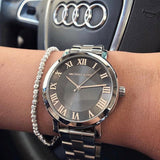 Michael Kors Norie Grey Dial Silver Stainless Steel Strap Watch for Women - MK3559 Authentic Buy Shop Now