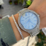 Michael Kors Kerry Crystal Pave Silver Dial Silver Steel Strap Watch For Women - MK3359 Authentic Buy Shop Now