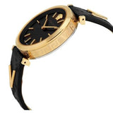 Versace V-Twist Black Dial Black Leather Strap Watch for Women - VELS00619 Authentic Buy Shop Now
