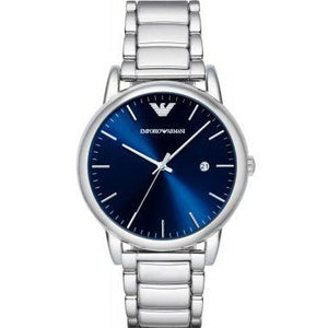Emporio Armani Dress Analog Blue Dial Silver Steel Strap Watch For Men - AR8033 Authentic Buy Shop Now