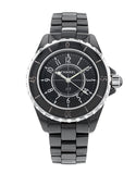 Chanel J12 Quartz Ceramic Black Dial Black Steel Strap Watch for Women - J12 H0682 Authentic Buy Shop Now