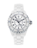 Chanel J12 Ceramic White Dial White Steel Strap Watch for Women - J12 H0968 Authentic Buy Shop Now