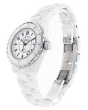 Chanel J12 Ceramic White Dial White Steel Strap Watch for Women - J12 H0968 Authentic Buy Shop Now
