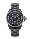 Chanel J12 Quartz Diamonds Black Dial Black Steel Strap Watch for Women - J12 H1625 Authentic Buy Shop Now