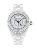 Chanel J12 Diamonds Ceramic White Dial White Steel Strap Watch for Women - J12 H1628 Authentic Buy Shop Now