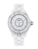 Chanel J12 Diamonds Quartz Ceramic White Dial White Steel Strap Watch for Women - J12 H2422 Authentic Buy Shop Now